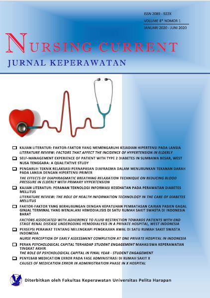 Nursing Current Journal Vol 8. No 1 (2020)