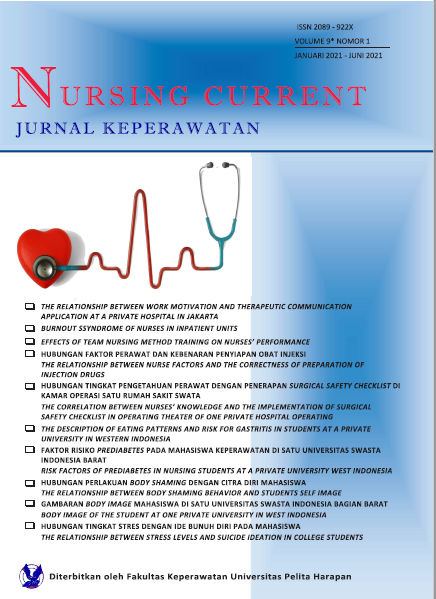 Nursing Current Journal Vol 9, No 1 (2021)