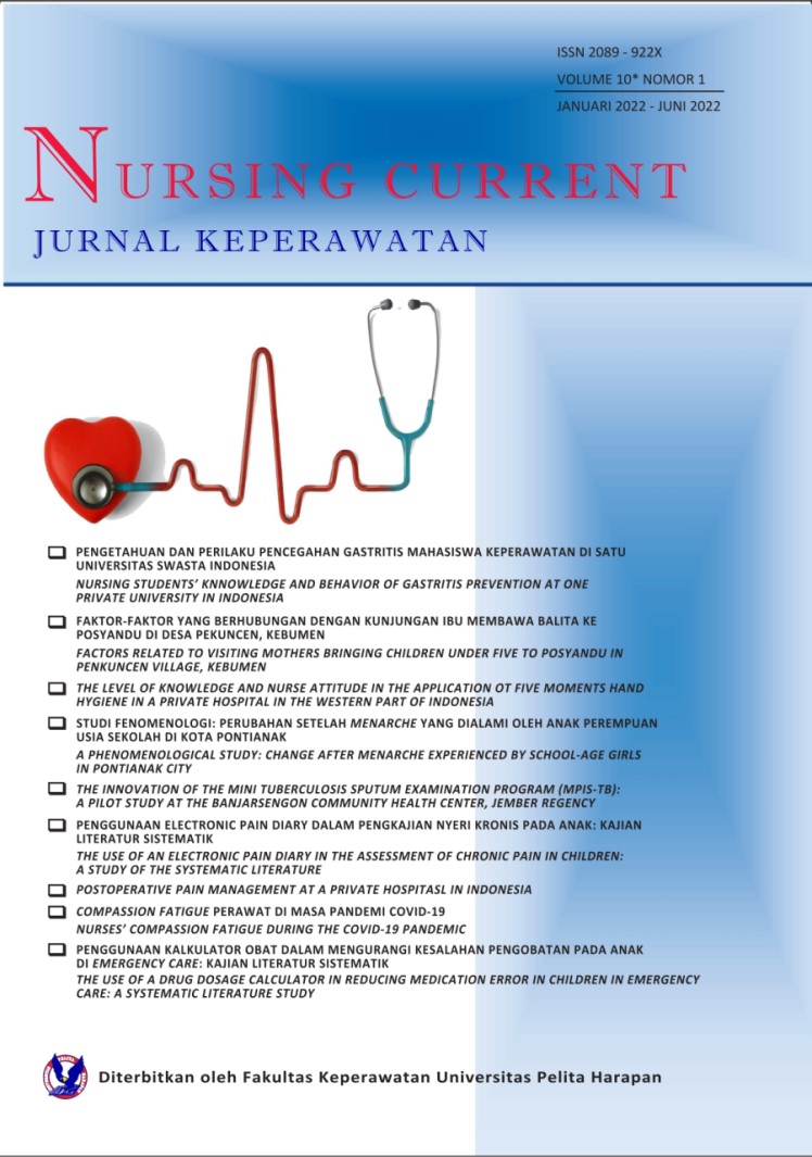 Nursing Current Journal Vol 10, No 1 (2022)