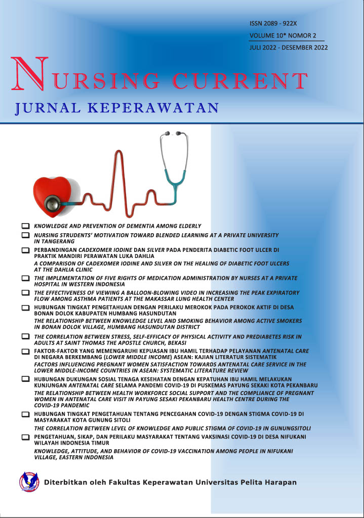 Nursing Current Journal Vol 10, No 2 (2022)