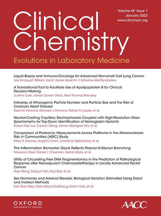 Clinical Chemistry (Association for Diagnostics & Laboratory Medicine) - Volume 69, Issue 1 January 2023