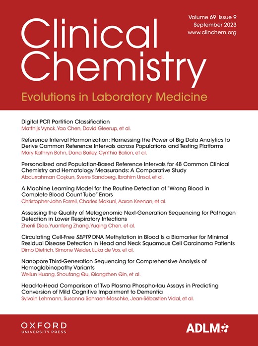 Clinical Chemistry (Association for Diagnostics & Laboratory Medicine) - Volume 69, Issue 9 September 2023