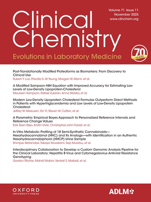 Clinical Chemistry (Association for Diagnostics & Laboratory Medicine) - Volume 71, Issue 11 November 2025