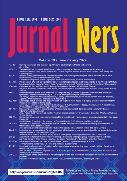 Jurnal Ners - Vol. 19 No. 2 (2024) May 2024