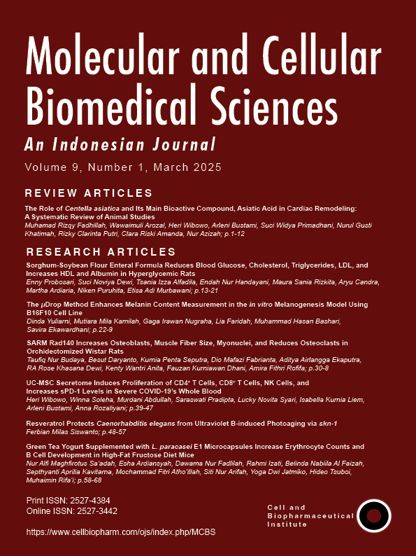 Molecular and Cellular Biomedical Sciences (MCBS) Vol. 9 No.1 2025