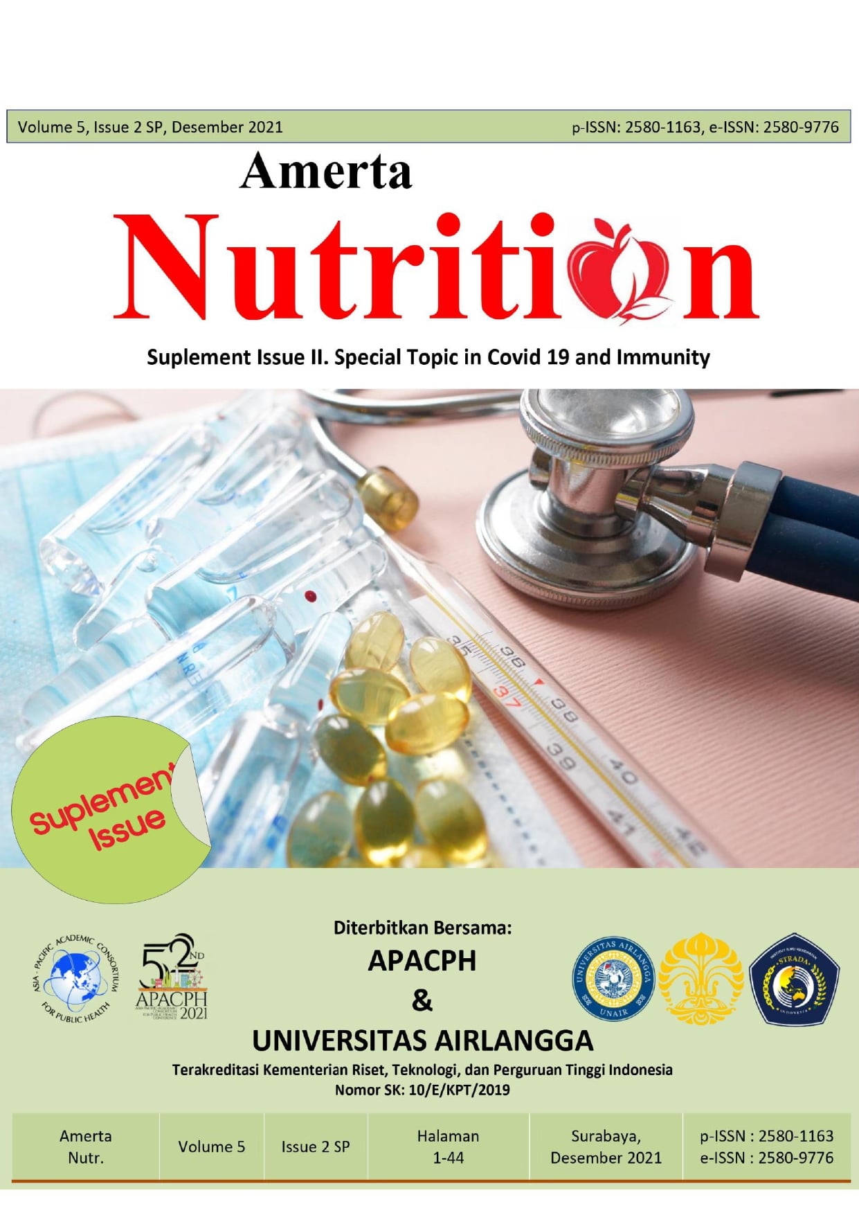 Amerta Nutrition - Vol. 5 No. 2SP (2021)