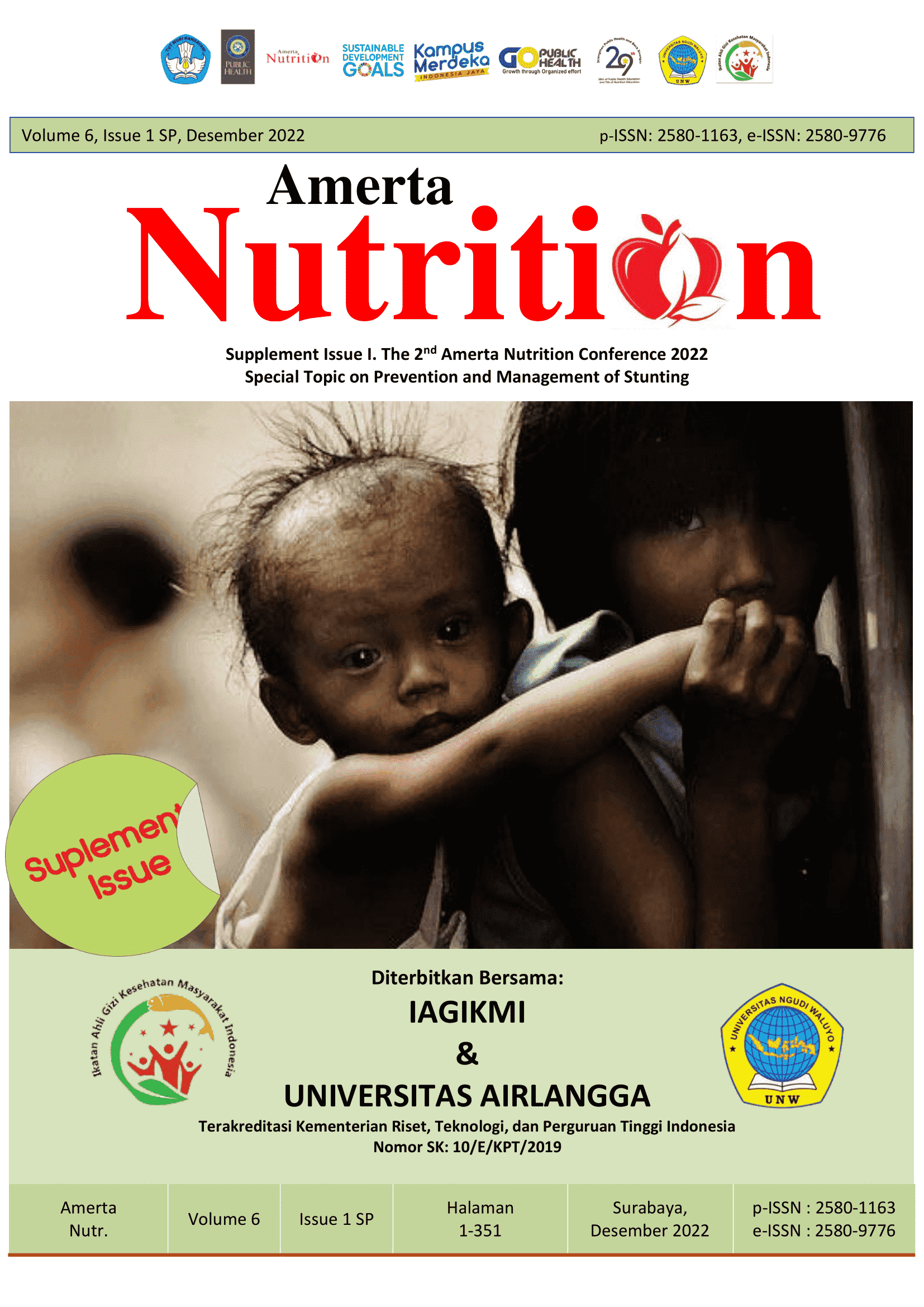 Amerta Nutrition - Vol. 6 No. 1SP (2022)