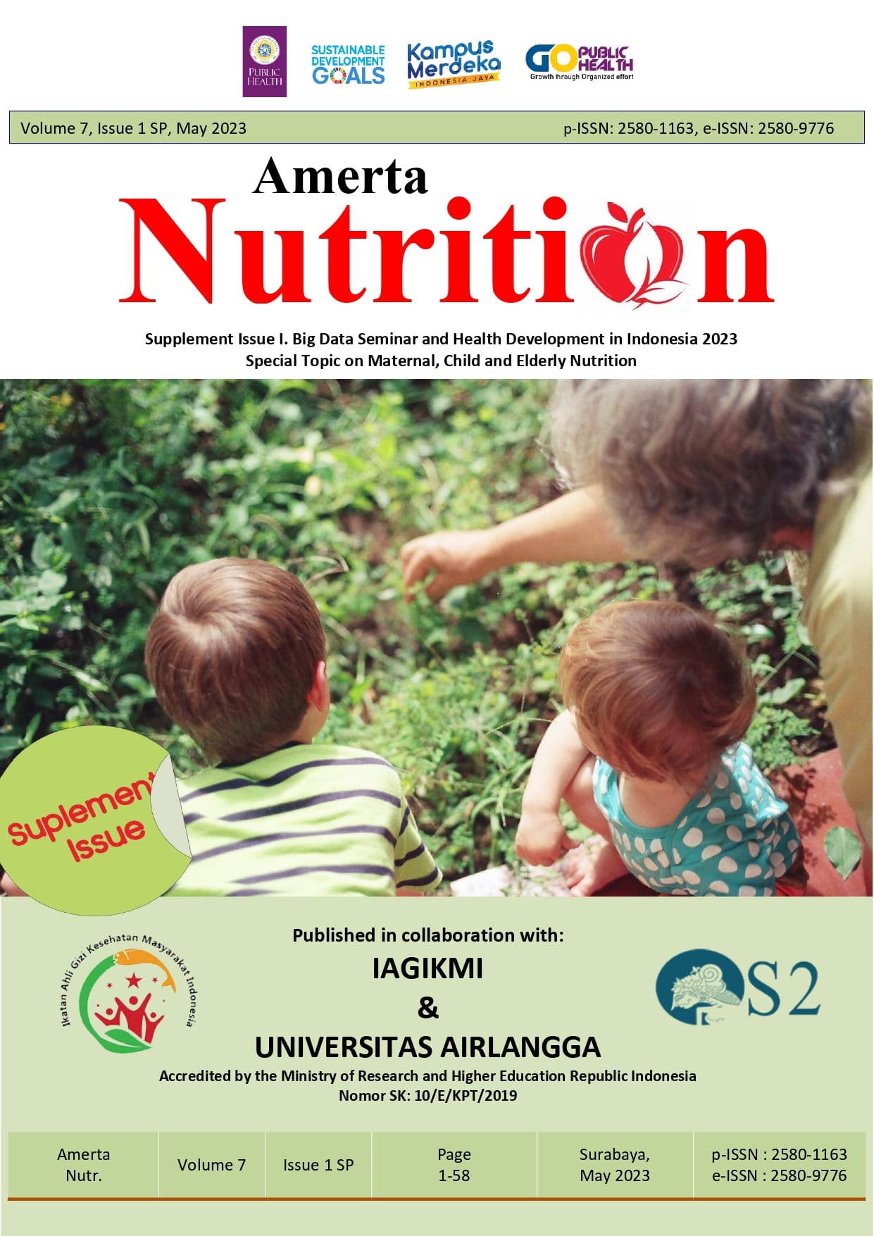Amerta Nutrition - Vol. 7 No. 1SP (2023)