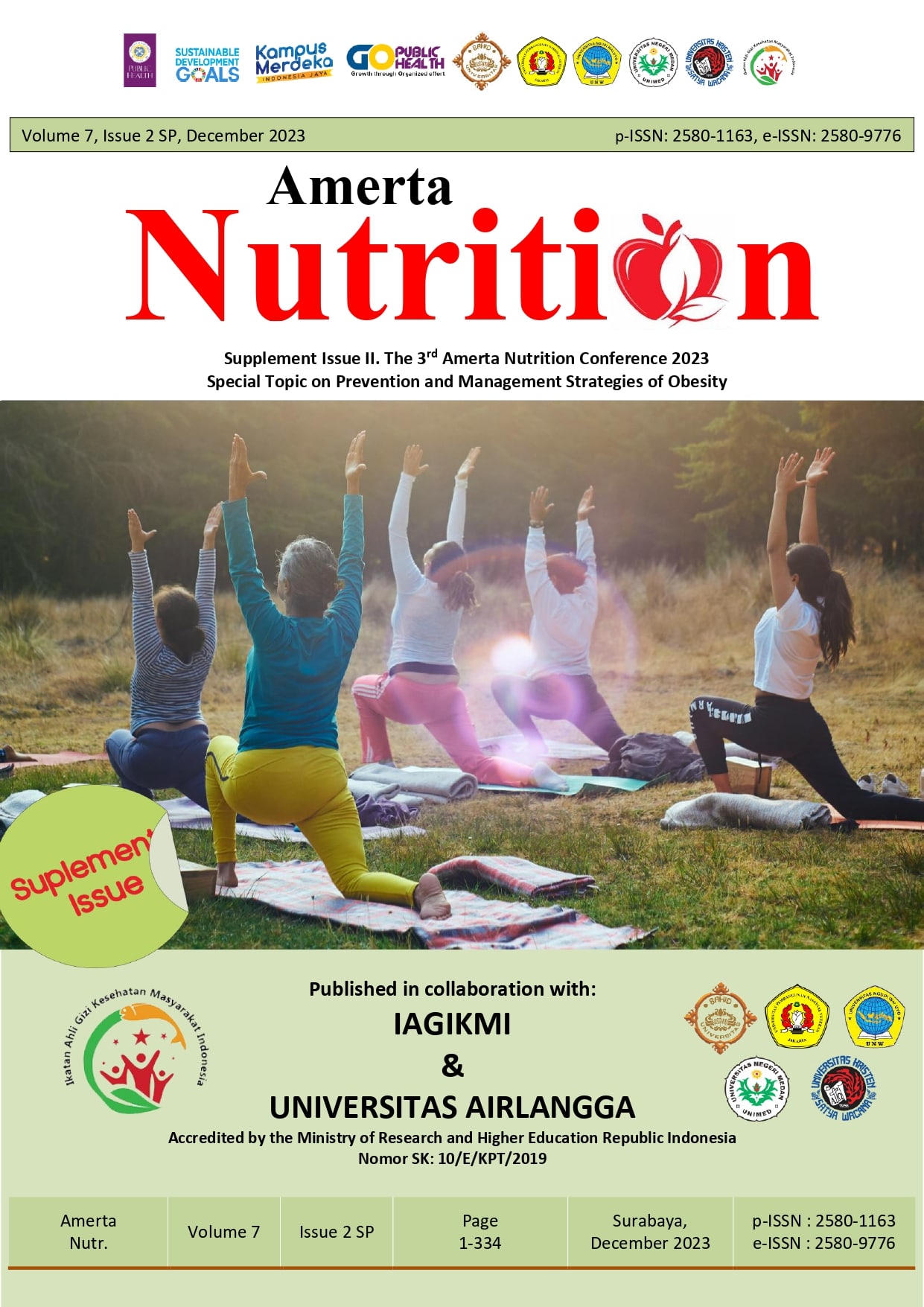 Amerta Nutrition - Vol. 7 No. 2SP (2023)