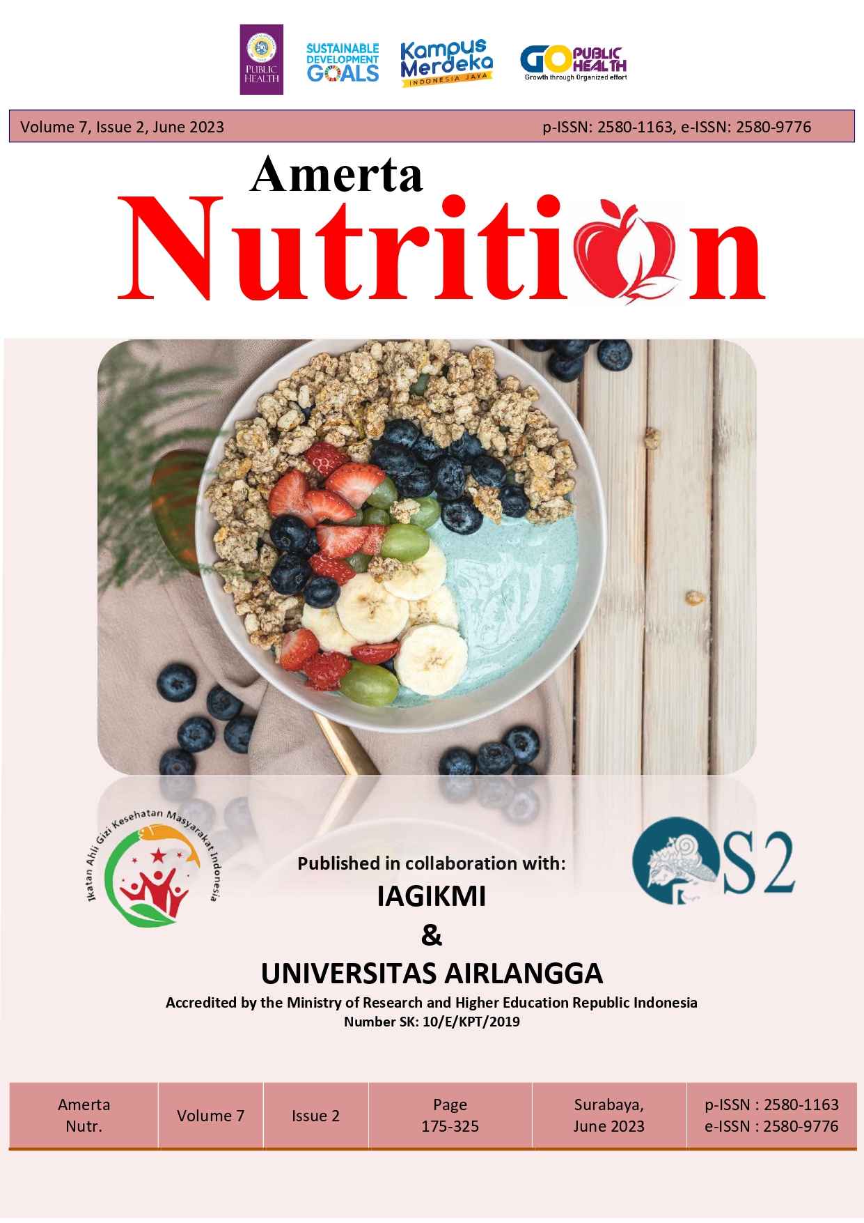 Amerta Nutrition - Vol. 7 No. 2 (2023)