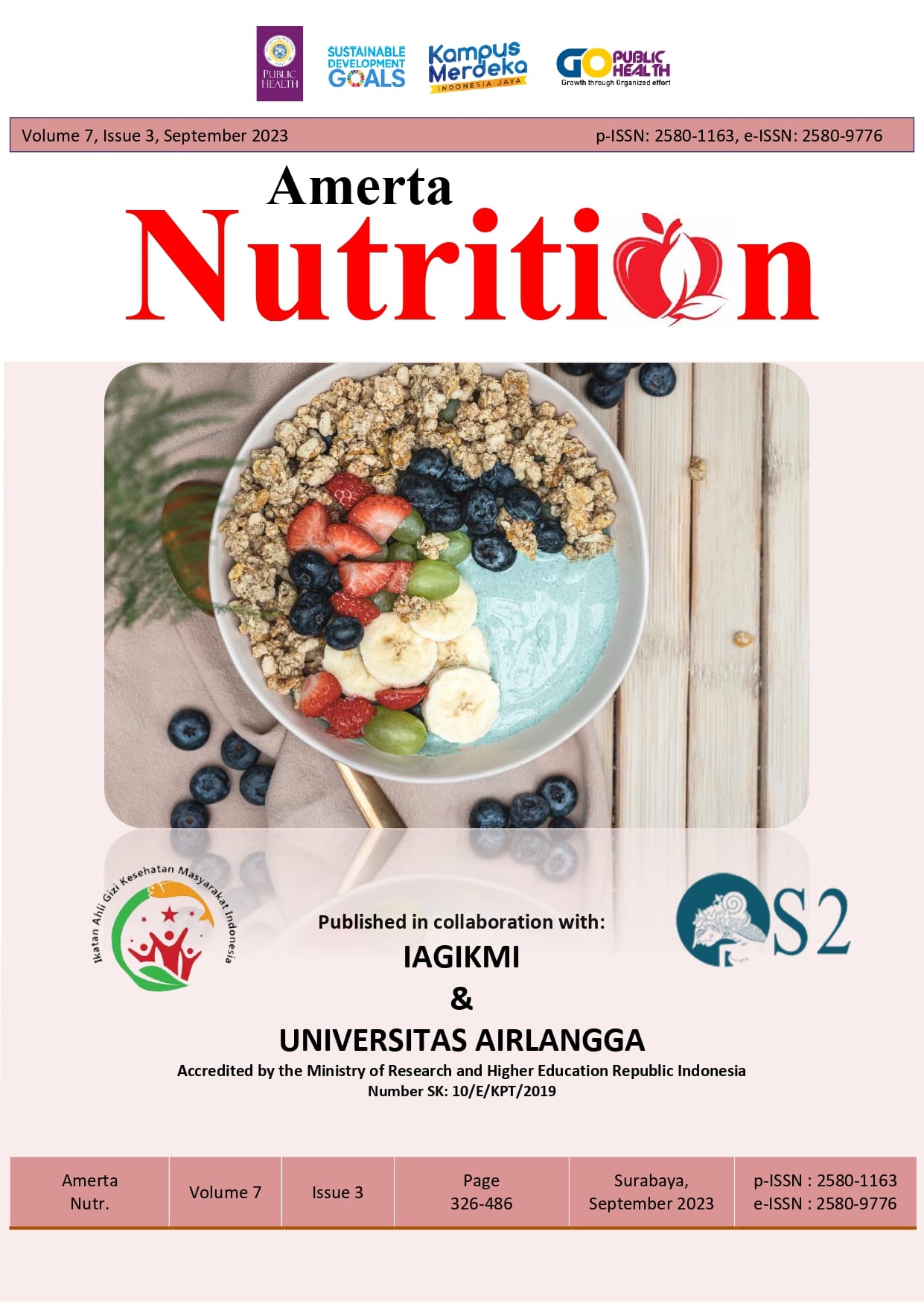 Amerta Nutrition - Vol. 7 No. 3 (2023)