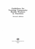 Guidelines for training community health workers in nutrition