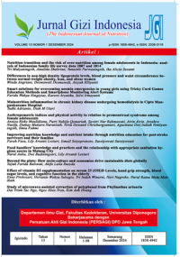 Jurnal Gizi Indonesia - The Indonesian Journal of Nutrition (JGI) - Vol 12 No 1 2023
