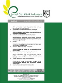 Jurnal Gizi Klinik Indonesia - Vol. 18 No. 1 2021  Juli