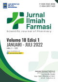 Jurnal Ilmiah Farmasi - Vol. 18 No. 1 (2022)