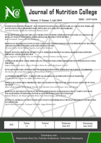 JOURNAL OF NUTRITION COLLEGE - Vol 13, No 3 (2024):  Juli