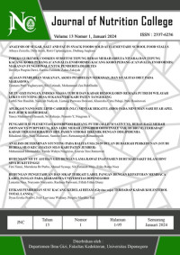 JOURNAL OF NUTRITION COLLEGE - Vol 13, No 1 (2024): Januari