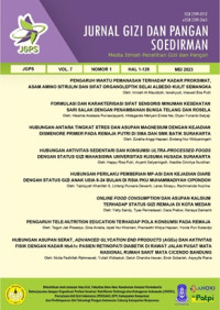 Jurnal Gizi dan Pangan Soedirman - Media Ilmiah Penelitian Gizi dan Pangan Vol. 7 No. 1 2023