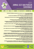 Jurnal Gizi dan Pangan Soedirman - Media Ilmiah Penelitian Gizi dan Pangan Vol. 8 No. 2 2024