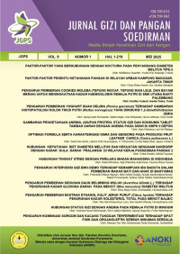 Jurnal Gizi dan Pangan Soedirman - Media Ilmiah Penelitian Gizi dan Pangan Vol. 9 No. 1 2025