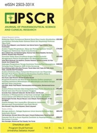 JPSCR: Journal of Pharmaceutical Science and Clinical Research Vol.8 No.2 2023