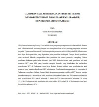 GAMBARAN HASIL PEMERIKSAAN ANTIBODI HIV METODE IMUNOKROMATOGRAFI PADA LELAKISEKS LELAKI (LSL) DI PUSKESMAS AREN JAYA, BEKASI