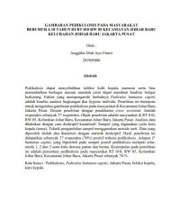 GAMBARAN PEDIKULOSIS PADA MASYARAKAT BERUMUR 4-18 TAHUN DI RT 010 RW 05 KECAMATAN JOHAR BARU KELURAHAN JOHAR BARU JAKARTA PUSAT