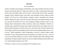 Hubungan Pengetahuan Ibu Dengan Tingkat Kecukupan Zat Gizi Pada Anak Autism Spektrum Disorder (ASD) Di Sekolah Terapi Austisme Di Kota Bekasi