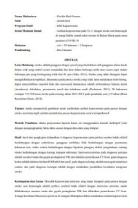 Asuhan Keperawatan pada Tn. C dengan Stroke Non Hemoragik di Ruang Dahlia Rumah Sakit Swasta di Bekasi Barat pada masa Pandemi COVID-19