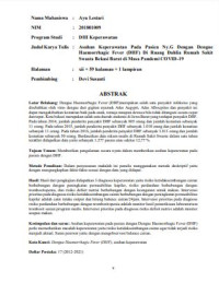 ASUHAN KEPERAWATAN PADA NY. G DENGAN DENGUE HAEMORRHAGIC FEVER (DHF) DI RUANG DAHLIA RUMAH SAKIT SWASTA BEKASI BARAT DI MASA PANDEMI COVID-19