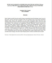 PENETAPAN KADAR FLAVONOID PADA KULIT BUAH ALPUKAT (Persea Americana Mill) DENGAN VARIASI PELARUT MENGGUNAKAN METODE SPEKTROFOTOMETRI V-Vis
