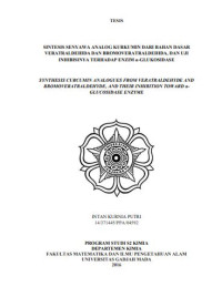 Tesis - SINTESIS SENYAWA ANALOG KURKUMIN DARI BAHAN DASAR VERATRALDEHIDA DAN BROMOVERATRALDEHIDA, DAN UJI INHIBISINYA TERHADAP ENZIM α-GLUKOSIDASE
