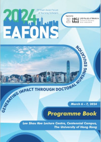 EAFONS 2024 - 27th East Asian Forum of Nursing Scholars, Lee Shou Kee Lecture Centre. The University of Hongkong on March, 6 - 7, 2024