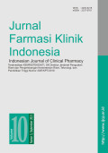 Jurnal Farmasi Klinik Indonesia Vol 10, No 3 (2021)