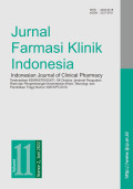 Jurnal Farmasi Klinik Indonesia Vol 11, No 2 (2022)