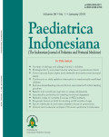 Paediatrica Indonesiana - Vol 56 No 1 (2016)