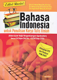 Bahasa indonesia untuk penulisan karya tulis ilmiah