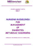 NURSING GUIDELINES FOR MANAGEMENT OF INHERITED METABOLIC DISORDERS