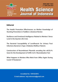 Image of Health Science Journal of Indonesia (HSJI) - Vol 13 No 2 2022