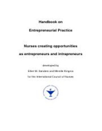 Image of Handbook on Entrepreneurial Practice : Nurses Creating Opportunities as Entrepreneurs and Intrapreneurs