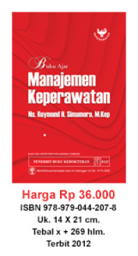 Image of Buku ajar manajemen keperawatan