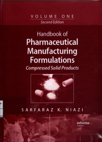 Image of Handbook of pharmaceutical manufacturing formulations - Compressed solid products. Volume 1