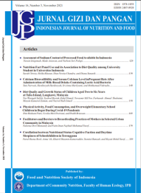Image of Jurnal gizi dan pangan Vol. 18 No. Supp. 1 2023