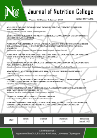 Image of JOURNAL OF NUTRITION COLLEGE - Vol 12, No 1 (2023): Januari