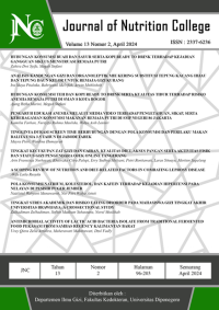 Image of JOURNAL OF NUTRITION COLLEGE - Vol 13, No 2 (2024): APRIL