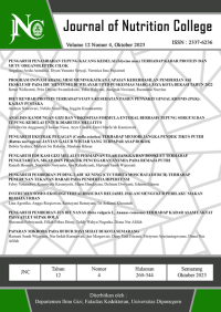 Image of JOURNAL OF NUTRITION COLLEGE - Vol 12, No 4 (2023): Oktober