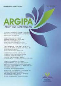 Image of Jurnal ARGIPA (Arsip Gizi dan Pangan) Vol. 4 No. 1 Jan - Juni 2019