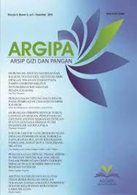 Image of Jurnal ARGIPA (Arsip Gizi dan Pangan)  Vol. 4 No. 2 Juli - Des 2019