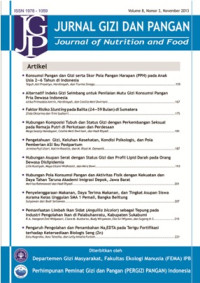 Image of Jurnal gizi dan pangan Volume 11 Nor 1, Maret 2016