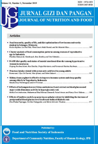 Image of Jurnal gizi dan pangan Vol. 14 No 3 2019